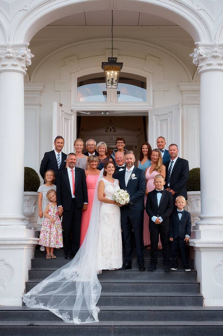Gruppebillede fra bryllup