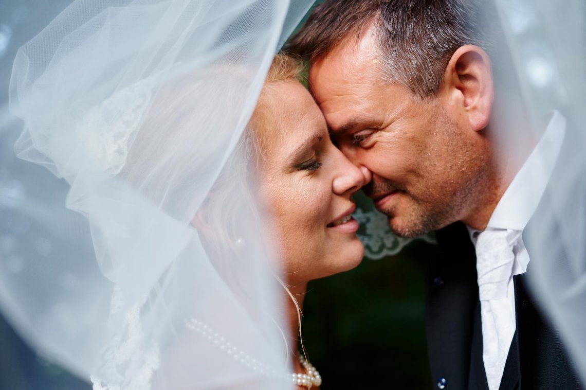 Nærbillede af brudepar - fotograf til bryllup