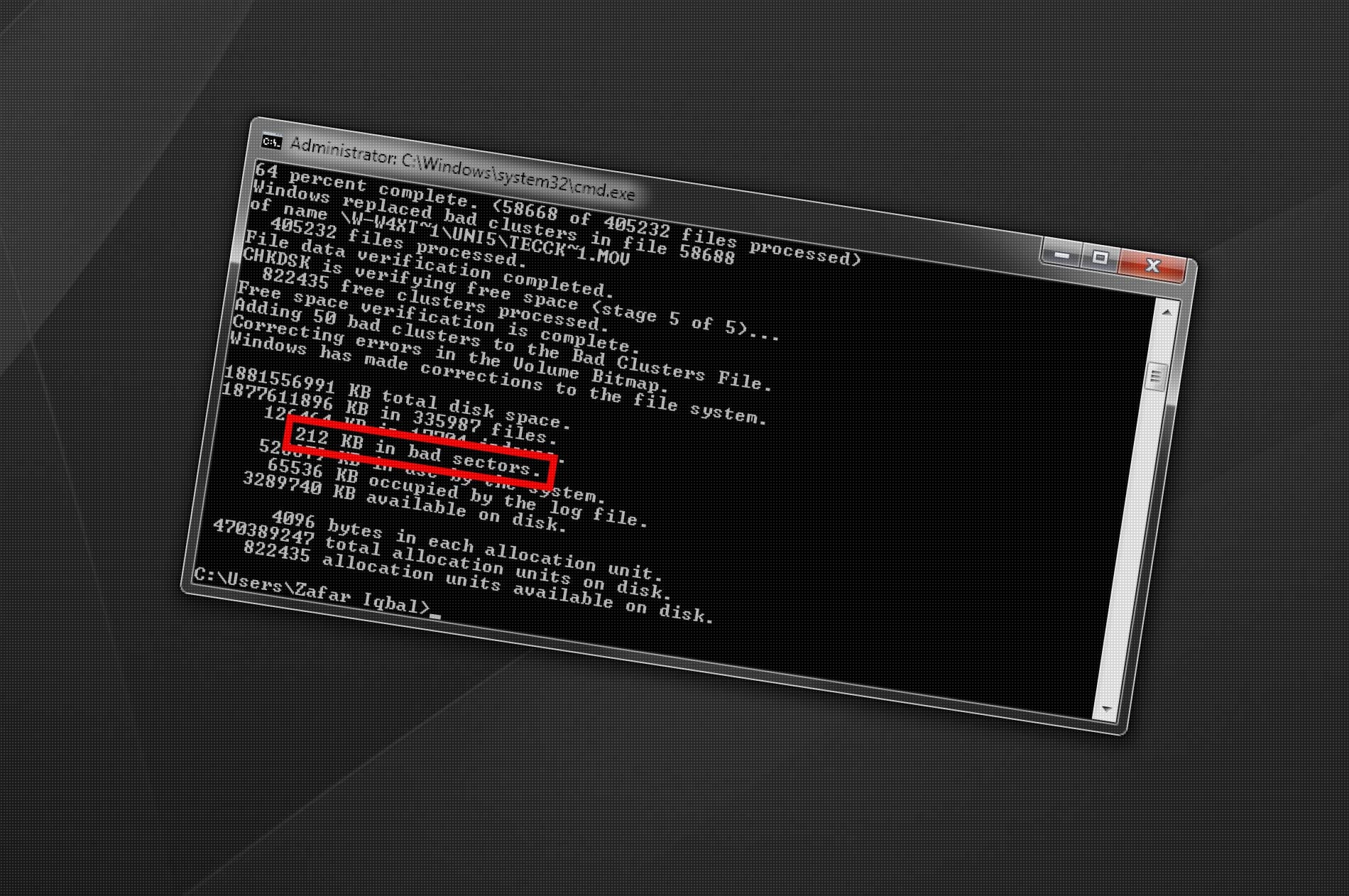 En forpustet harddisk