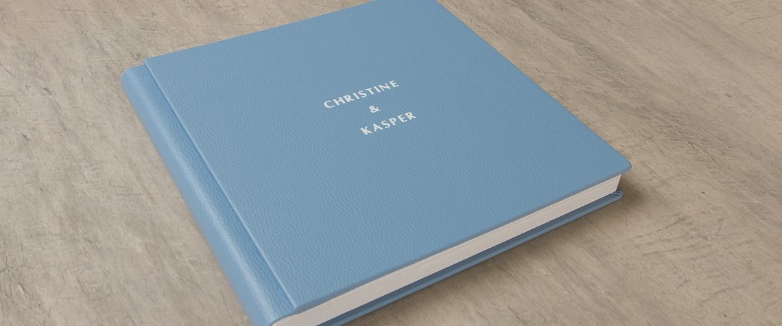 Fotoalbum m. omslag i kunstlæder