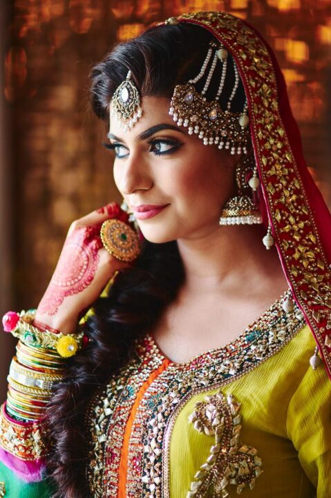 Bryllupsfotograf pakistansk: Bryllupsbillede af pakistansk brud